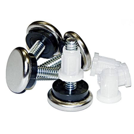 Convenience Concepts 0.93 in. TruGuard Metal Base Adjustable Leveling Glide, 4PK HI2668232